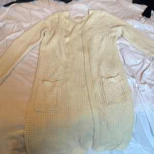 Cozy chunky knit cream cardigan